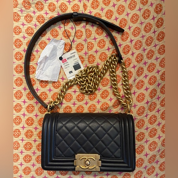 CHANEL Handbags - Chanel Classic Quilted Boy Bag Small Grey